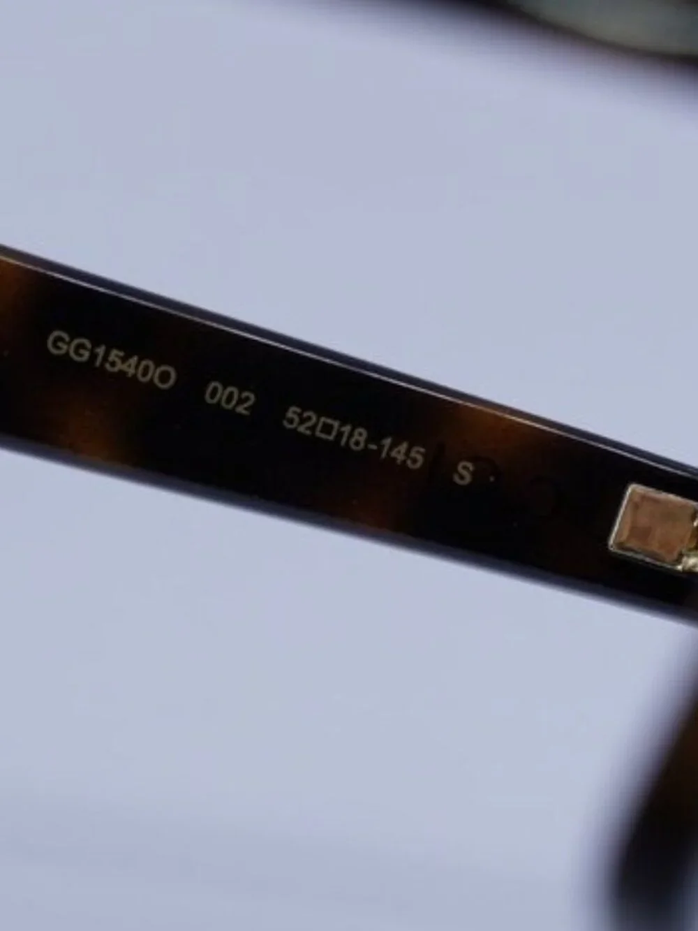 Gucci GG1540O 002 Eyeglasses Havana 52mm Square Frame